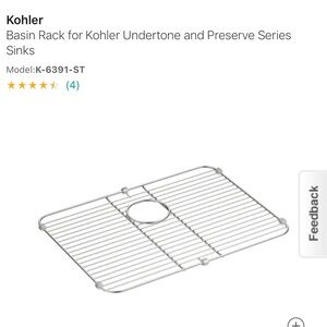 Kohler Stainless Steel Basin Rack
